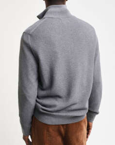 GANT SWEATER LS COTTON MICRO TEXTURED HALF ZIP