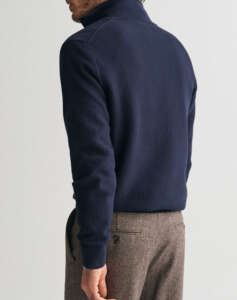 GANT SWEATER LS COTTON MICRO TEXTURED HALF ZIP