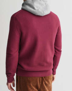 GANT SWEATER LS COTTON MICRO TEXTURED HALF ZIP