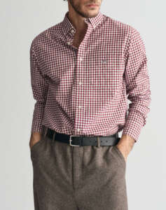 GANT REG POPLIN GINGHAM SHIRT LS