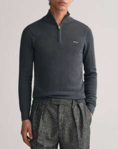 GANT SWEATER LS COTTON PIQUE HALF ZIP