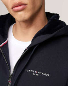 TOMMY HILFIGER TOMMY LOGO FUR LINED HOODY