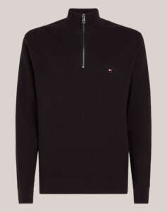 TOMMY HILFIGER STRUCTURE ZIP MOCK