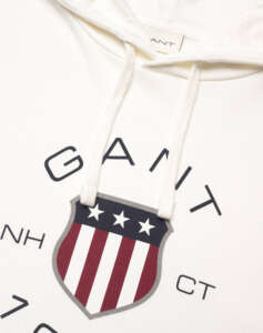 GANT LS PRINT SWEAT HOODIE