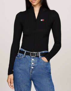 TOMMY JEANS TJW ZIP-THRU CABLE CARDIGAN