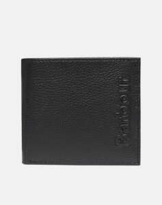 BARBOUR LOGO LEATHER BILLFOLD WALLET (Dimensions: 11 x 10 cm.)