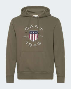 GANT LS PRINT SWEAT HOODIE