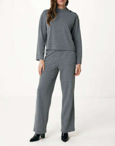 MEXX Easy fit pants knitted jacquard.