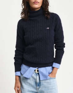 GANT ΠΟΥΛΟΒΕΡ ΜΜ STRETCH COTTON CABLE TURTLENECK