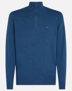 TOMMY HILFIGER PIMA ORG CTN CASHMERE ZIP MOCK