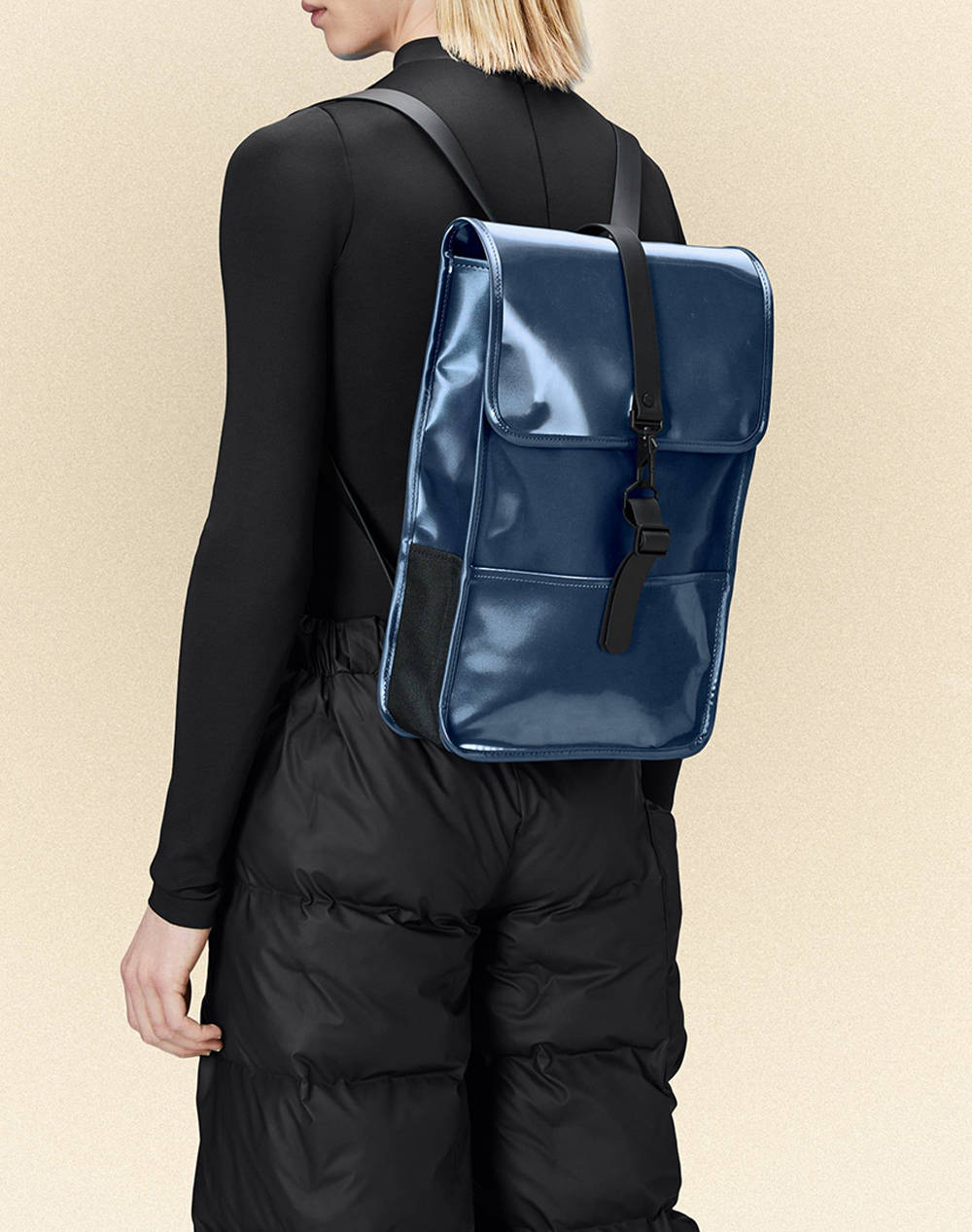 RAINS Backpack Mini W3 Dimensions 34 x 30.5 x 12 cm SteelBlue Politikos shop.gr