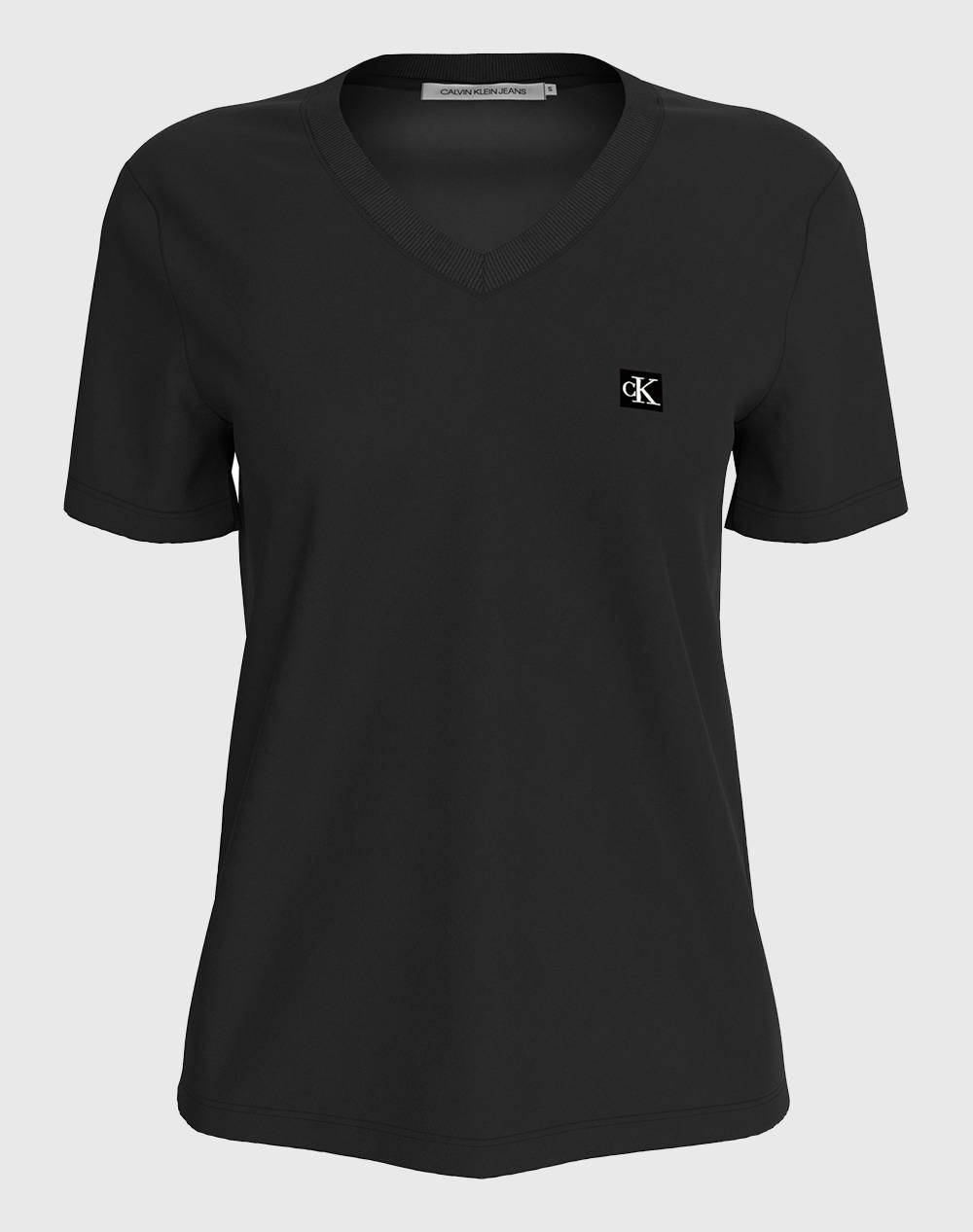 CALVIN KLEIN ΜΠΛΟΥΖΑ CK EMBRO BADGE V-NECK TEE