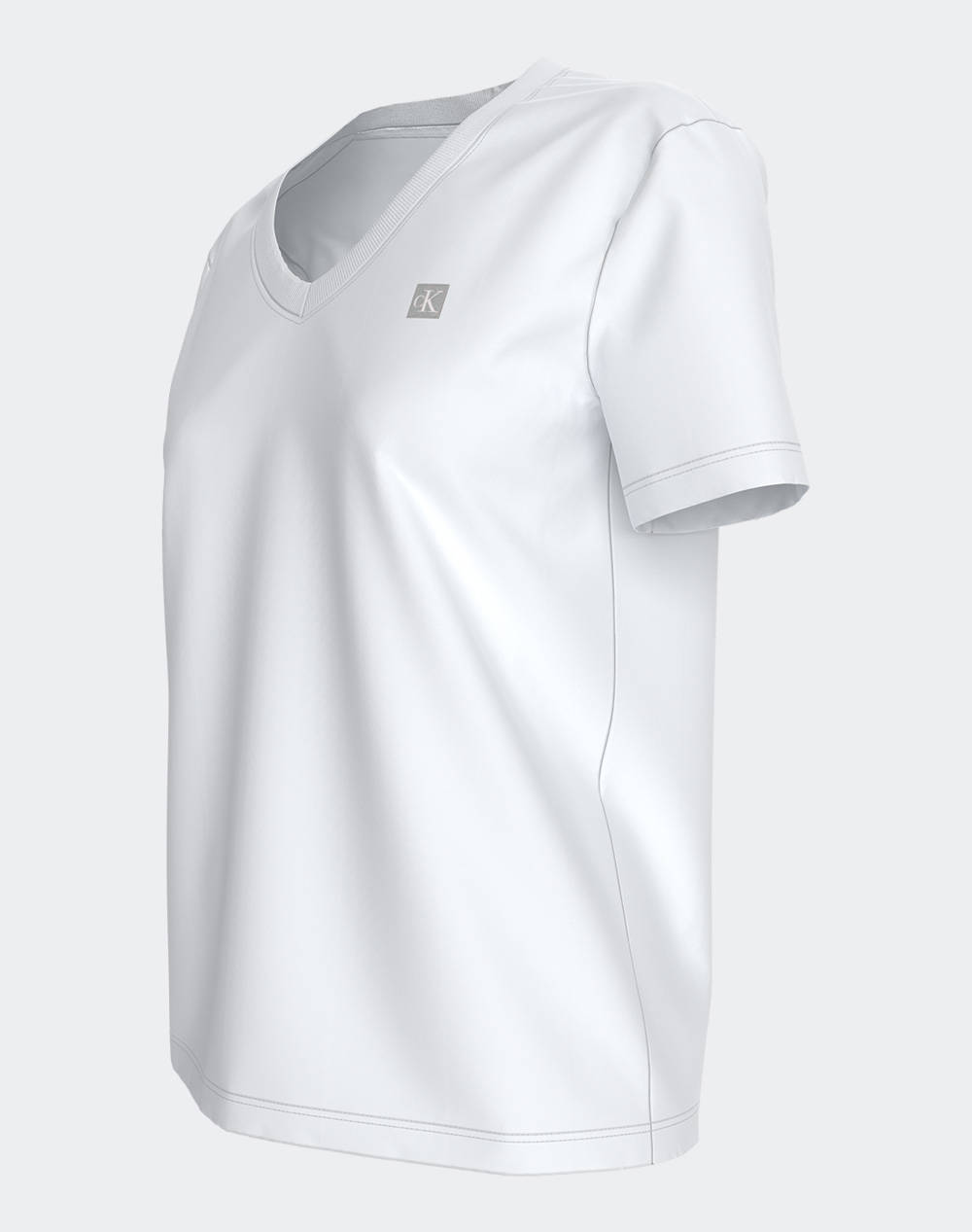 CALVIN KLEIN ΜΠΛΟΥΖΑ CK EMBRO BADGE V-NECK TEE