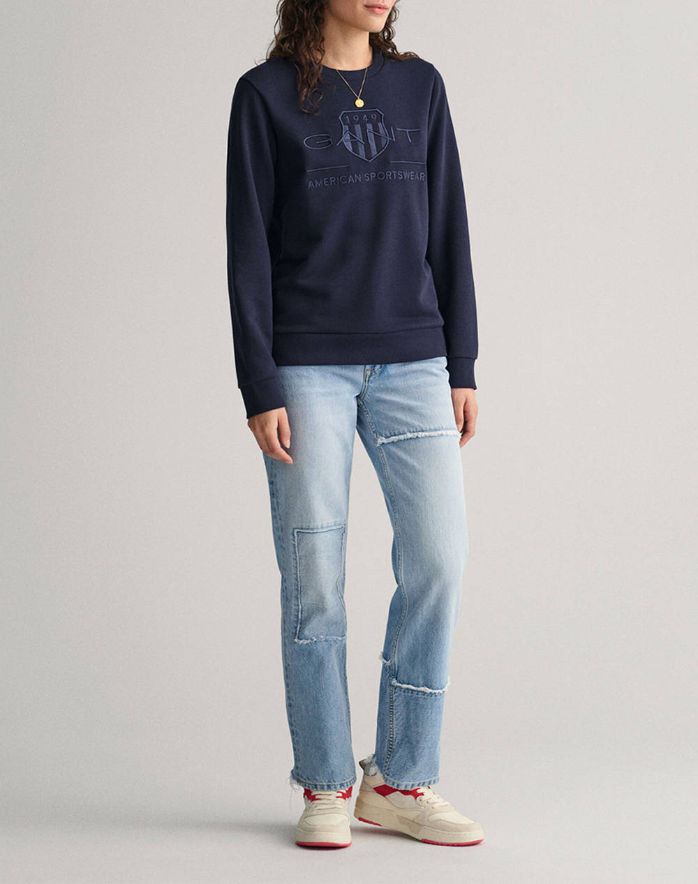 GANT SWEATSHIRT LS REG TONAL SHIELD C-NECK SWEAT