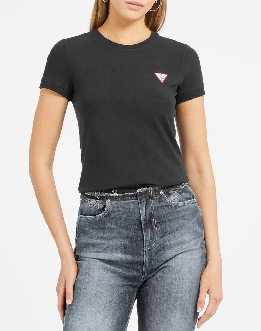 GUESS SS CN MINI TRIANGLE TEE WOMEN