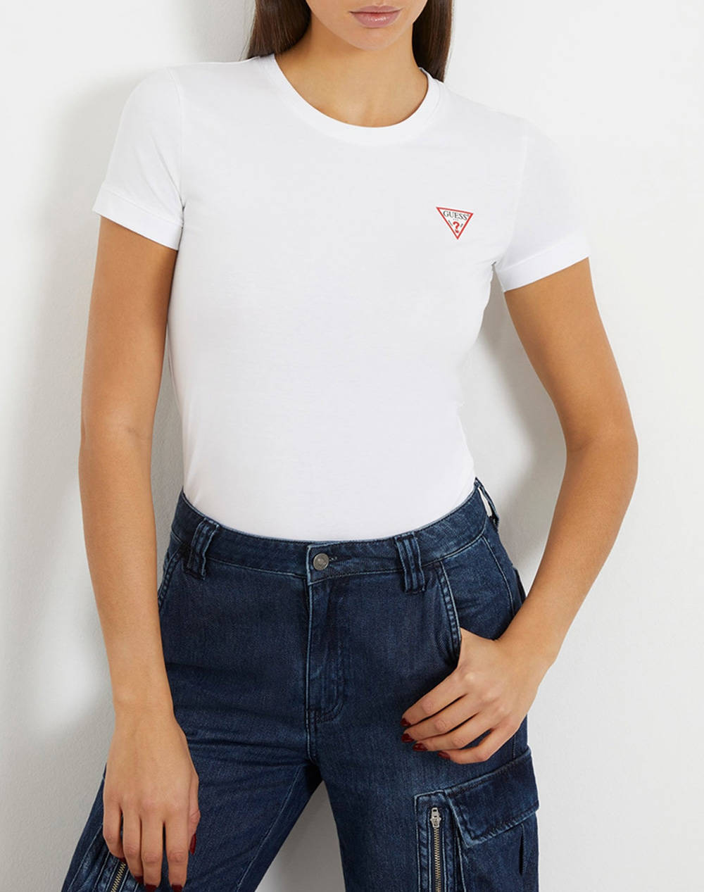 GUESS SS CN MINI TRIANGLE TEE WOMEN