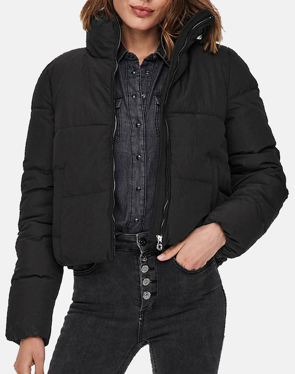  ONLY ONLDOLLY SHORT PUFFER JACKET OTW NOOS 15205371-BLACK Black 2025