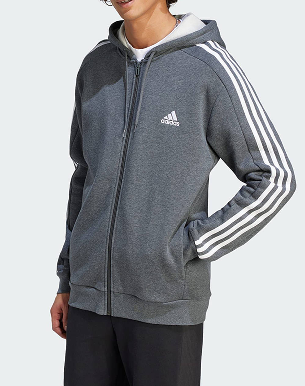 ADIDAS M 3S FL FZ HD IJ6480-DGREYH DarkGray