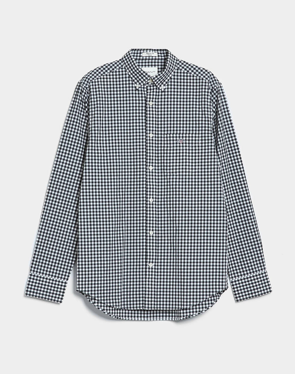 GANT REG POPLIN GINGHAM SHIRT LS