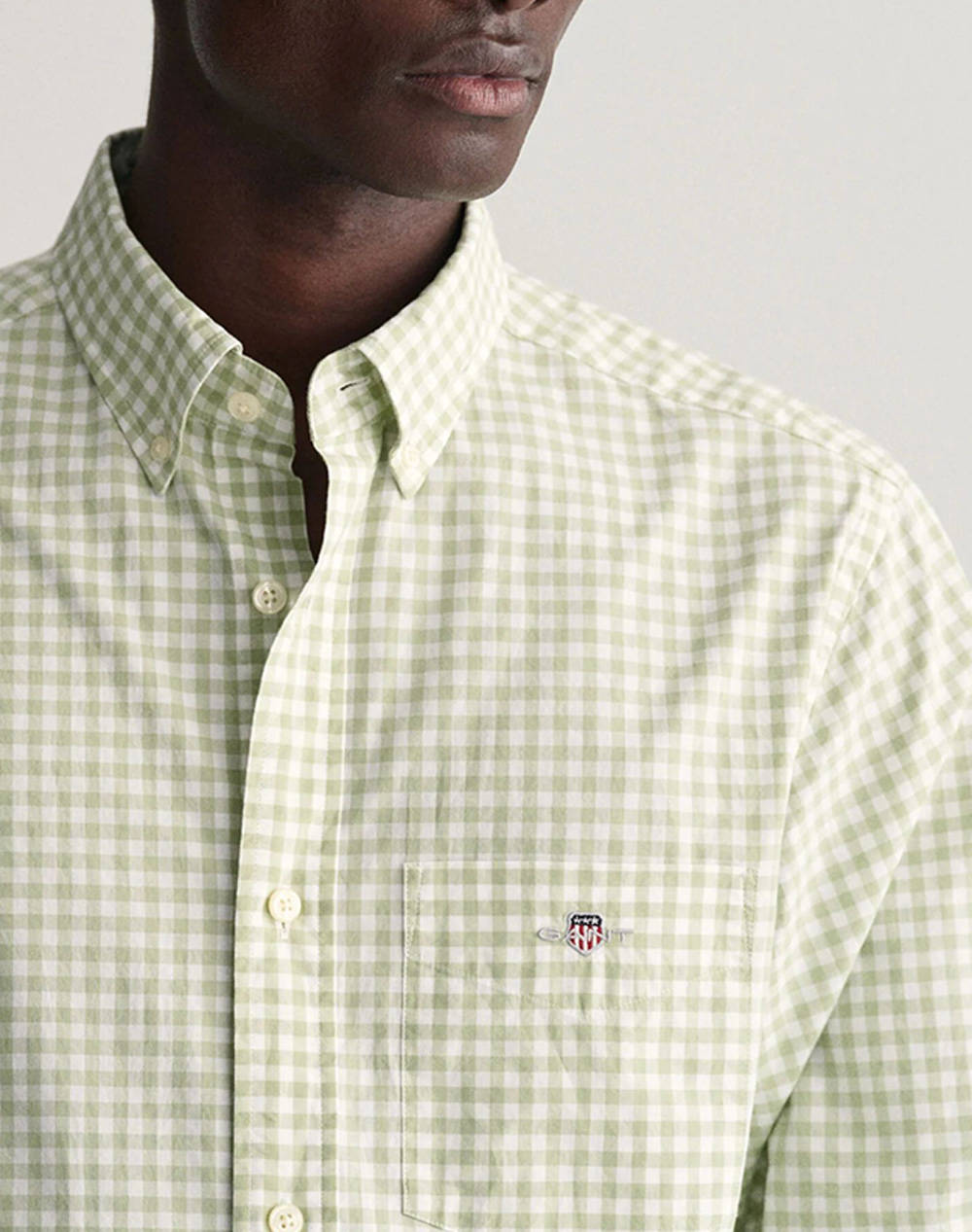 GANT REG POPLIN GINGHAM SHIRT LS