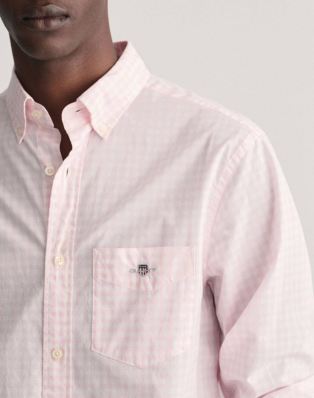 GANT REG POPLIN GINGHAM SHIRT LS