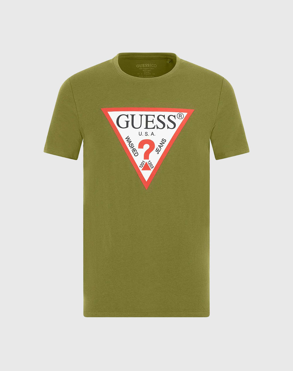 Guess triangle logo tee online