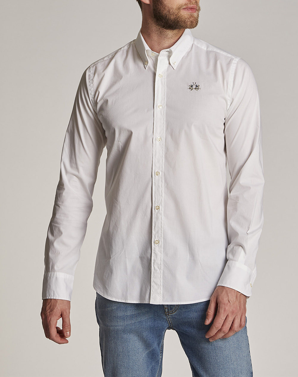 LA MARTINA MAN SHIRT L/S POPLIN STRETCH