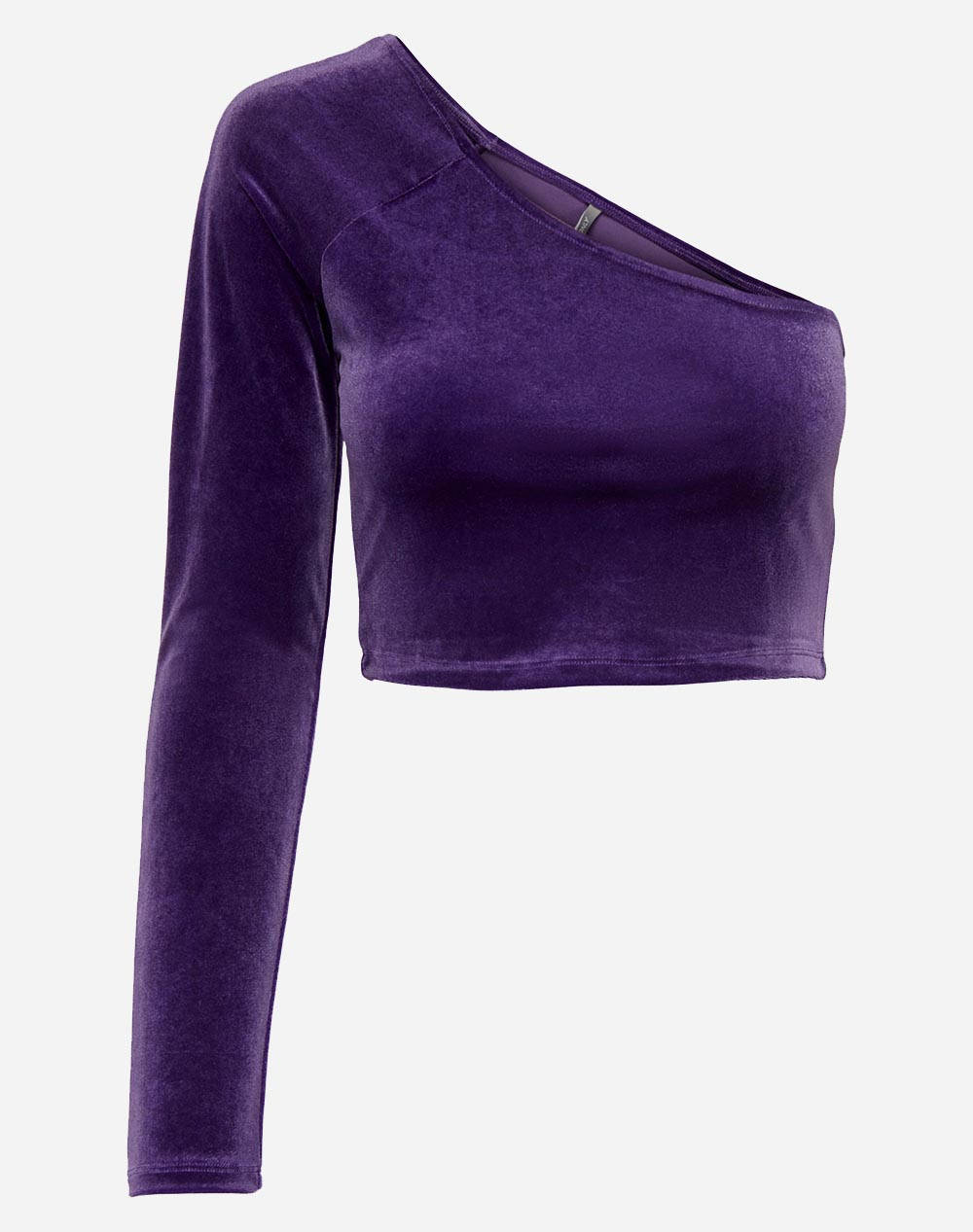 ONLY ONLSMOOTH ONE SHOULDER VELVET TOP JRS