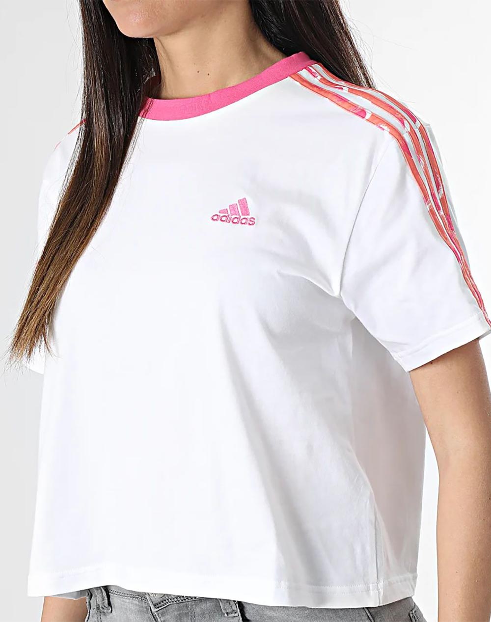 ADIDAS TOP W 3S CR White TOP 