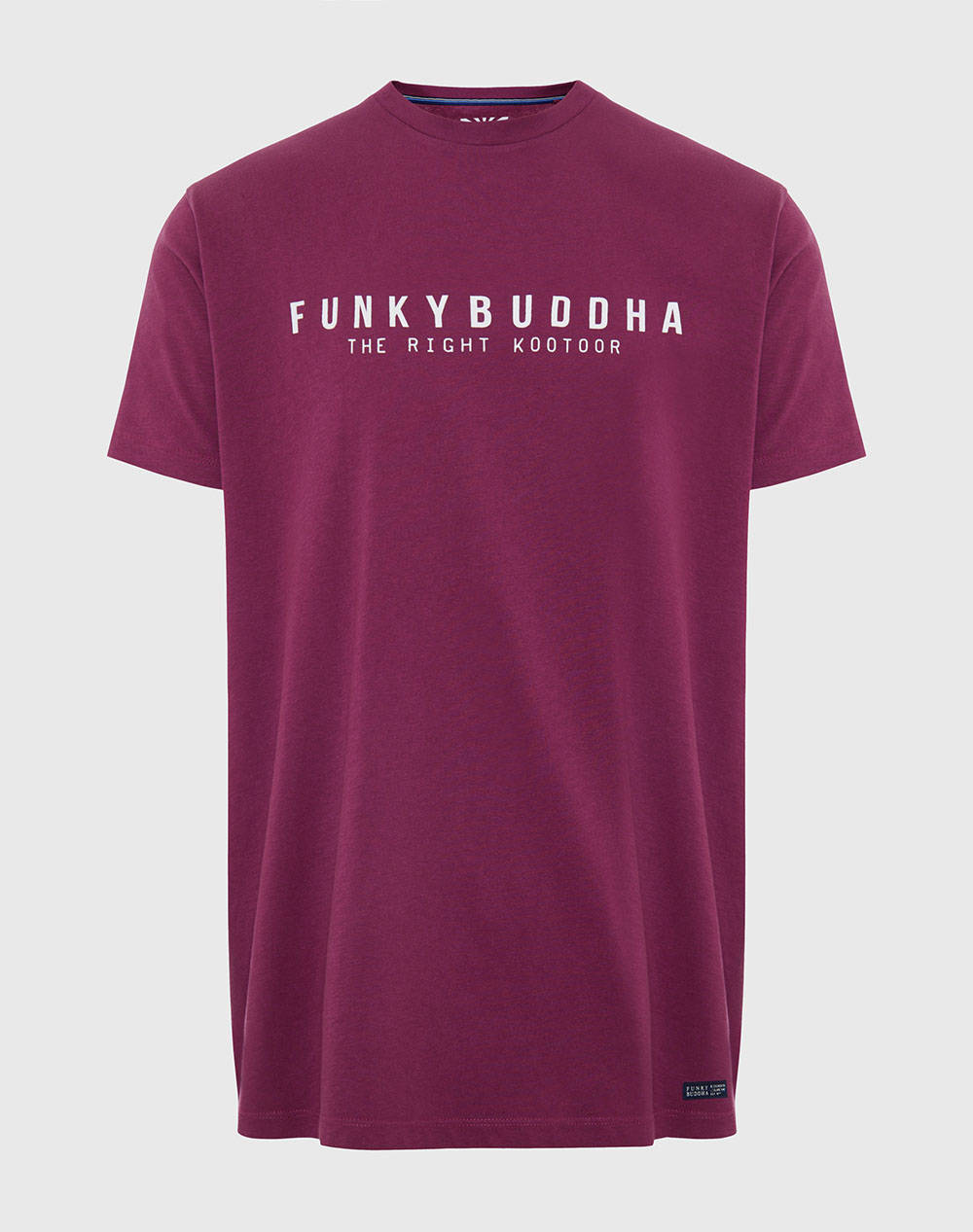 FUNKY BUDDHA Essential t-shirt με branded τύπωμα