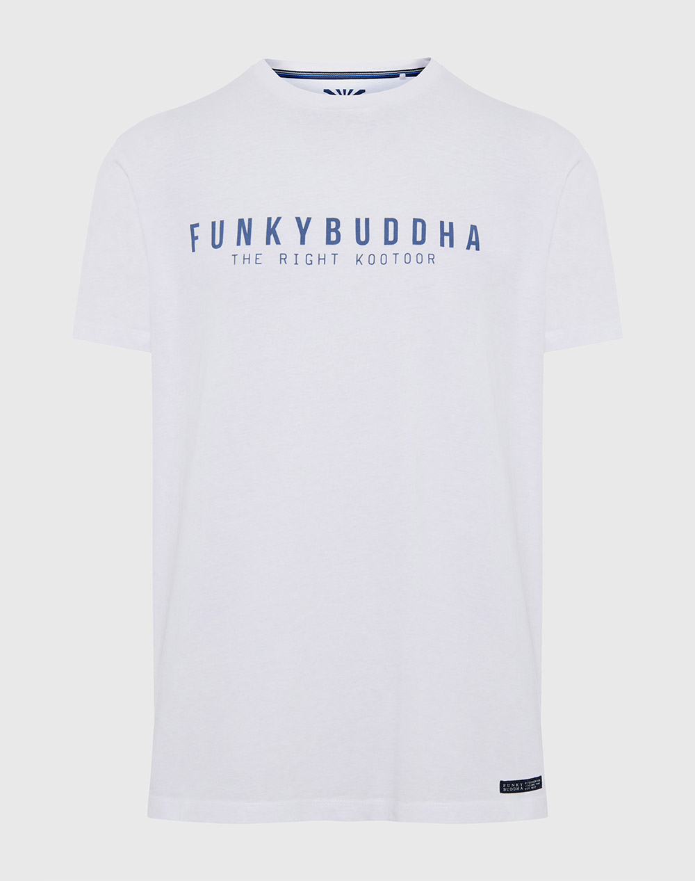 FUNKY BUDDHA Essential t-shirt με branded τύπωμα