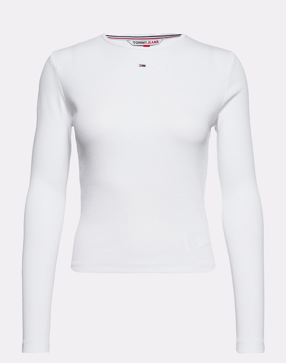 TOMMY JEANS LONG-SLEEVED - TEE TJW BABY JERSEY C-NECK White RIB