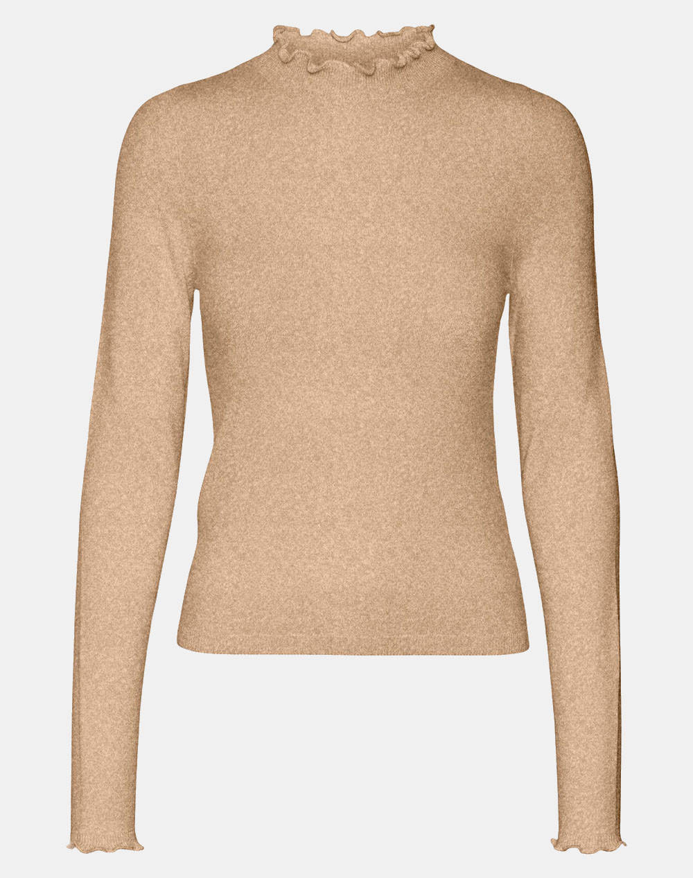  VERO MODA VMGOLD PLAIN PULLOVER BOO 10297854-NomadW. MELANGE SandyBrown 2025