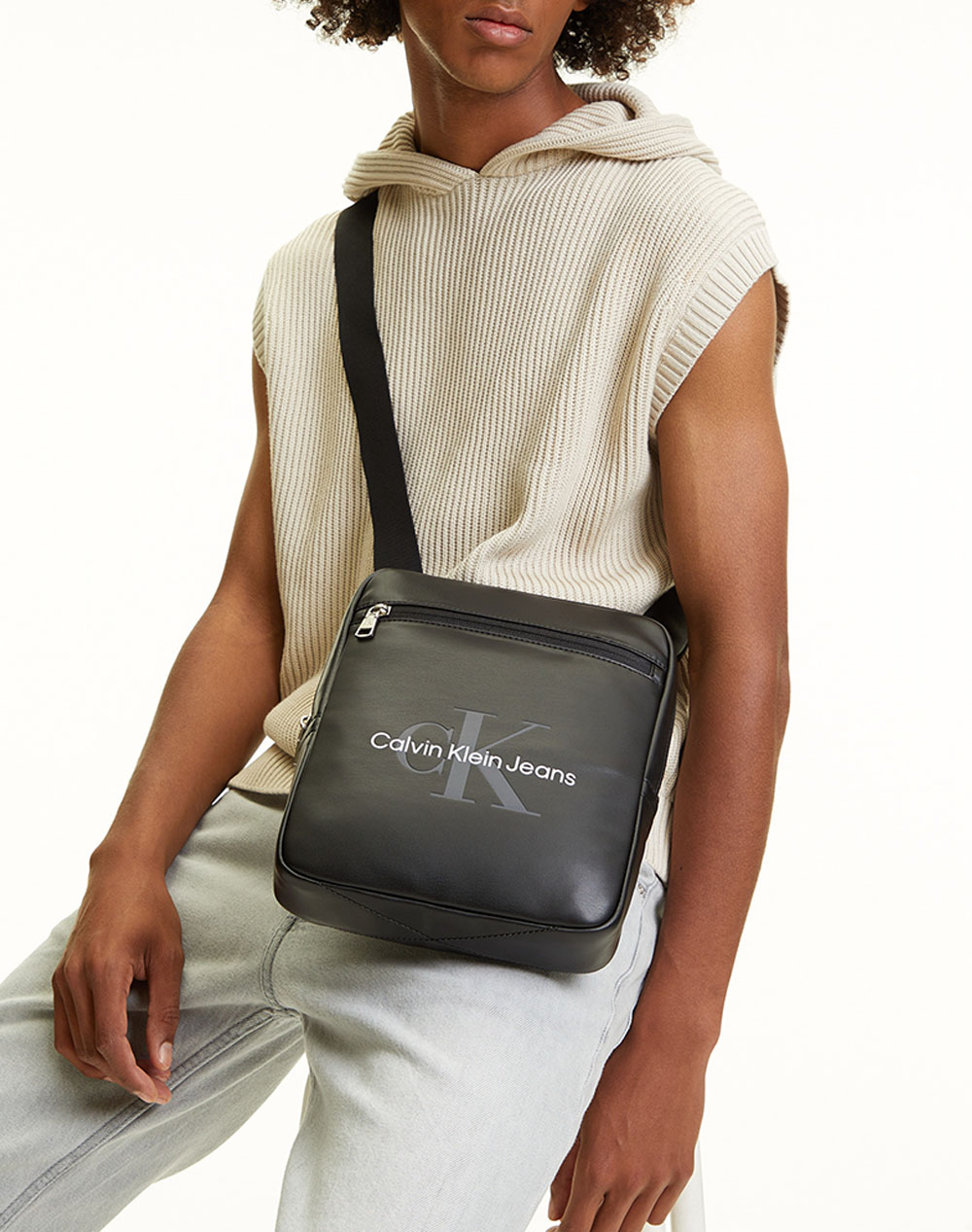 CALVIN KLEIN JEANS: shoulder bag for man - Black