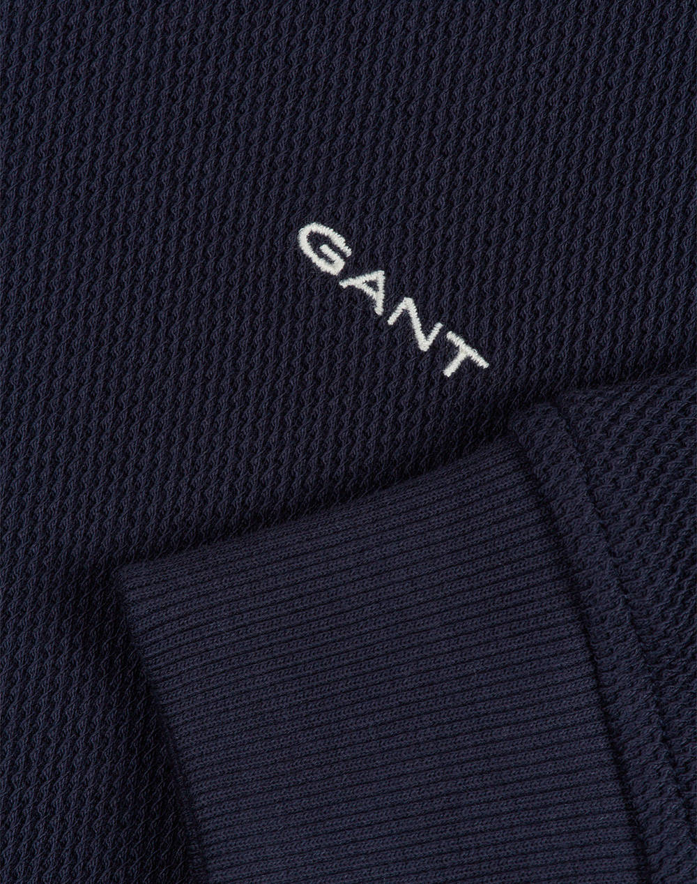 GANT Waffle Texture Sweater - DarkBlue