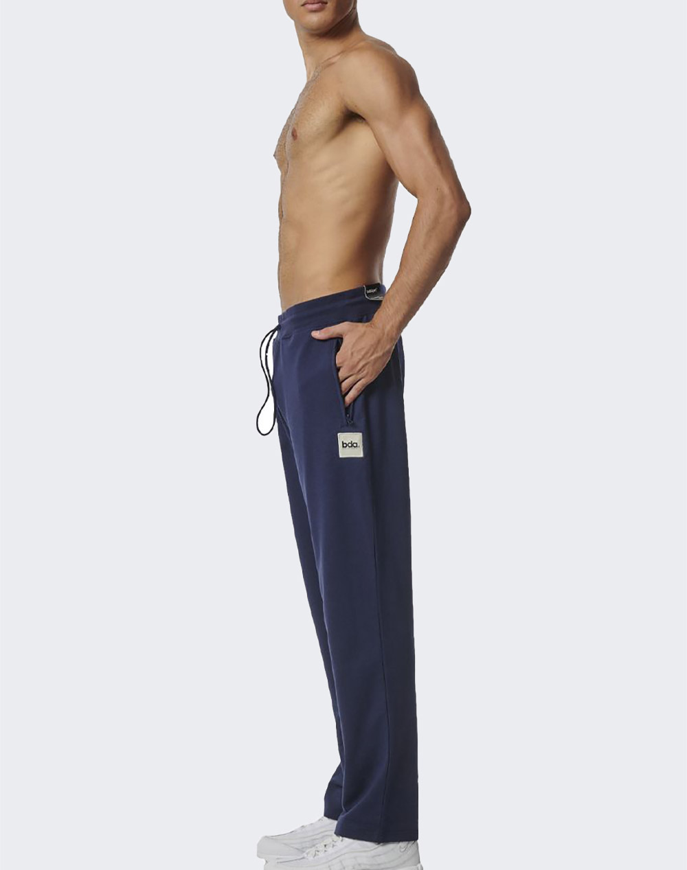 BODY ACTION MEN''S ESSENTIALS FRENCH TERRY PANTS - Blue