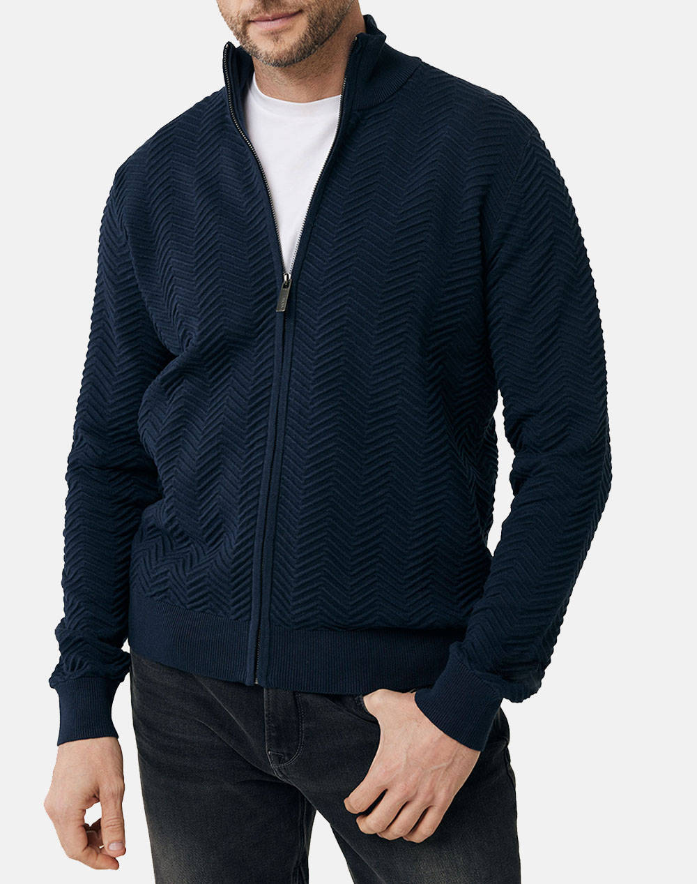 MEXX Structured knit zip through cardigan