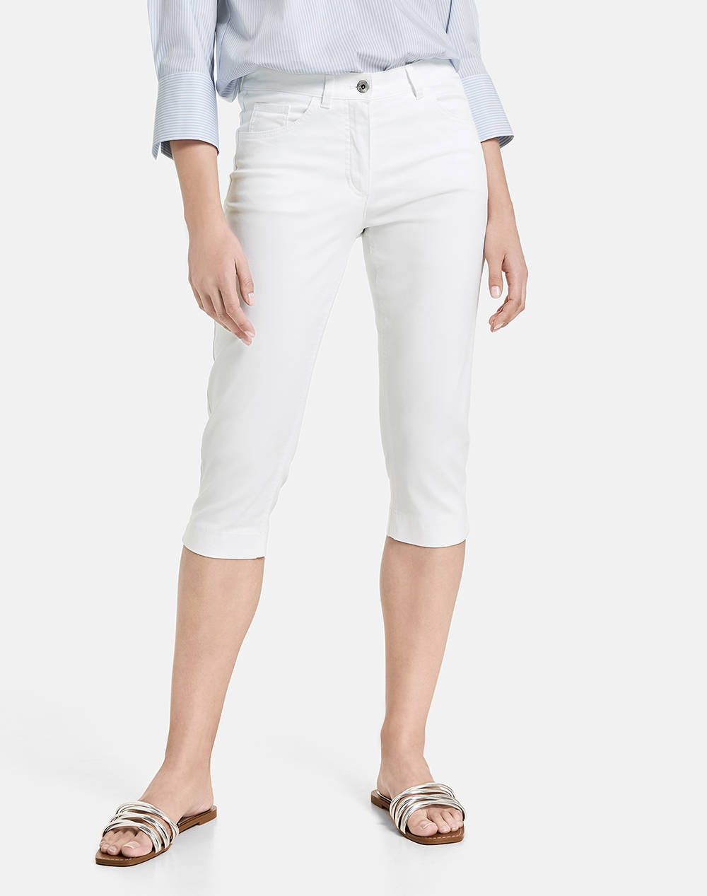 GERRY WEBER GERRY WEBER PANT LEISURE CROPPED 222124-66287-99600 White