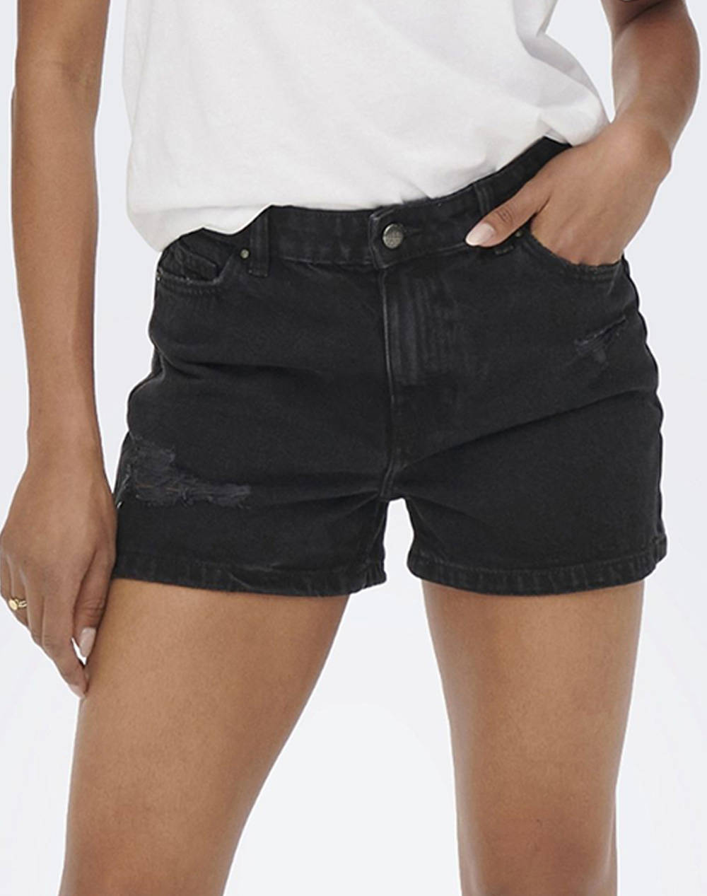  ONLY ONLJAGGER HW MOM DNM SHORTS NOOS 15245695-Washed BlackNAS254 Black 2025