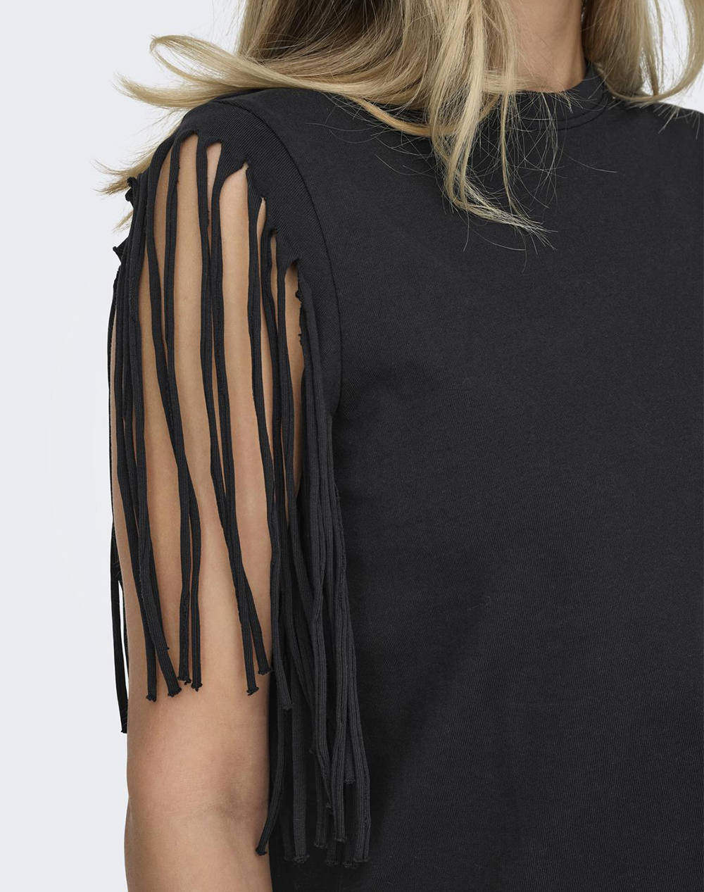 ONLY ONLZINNA S/S FRINGE TOP BOX JRS