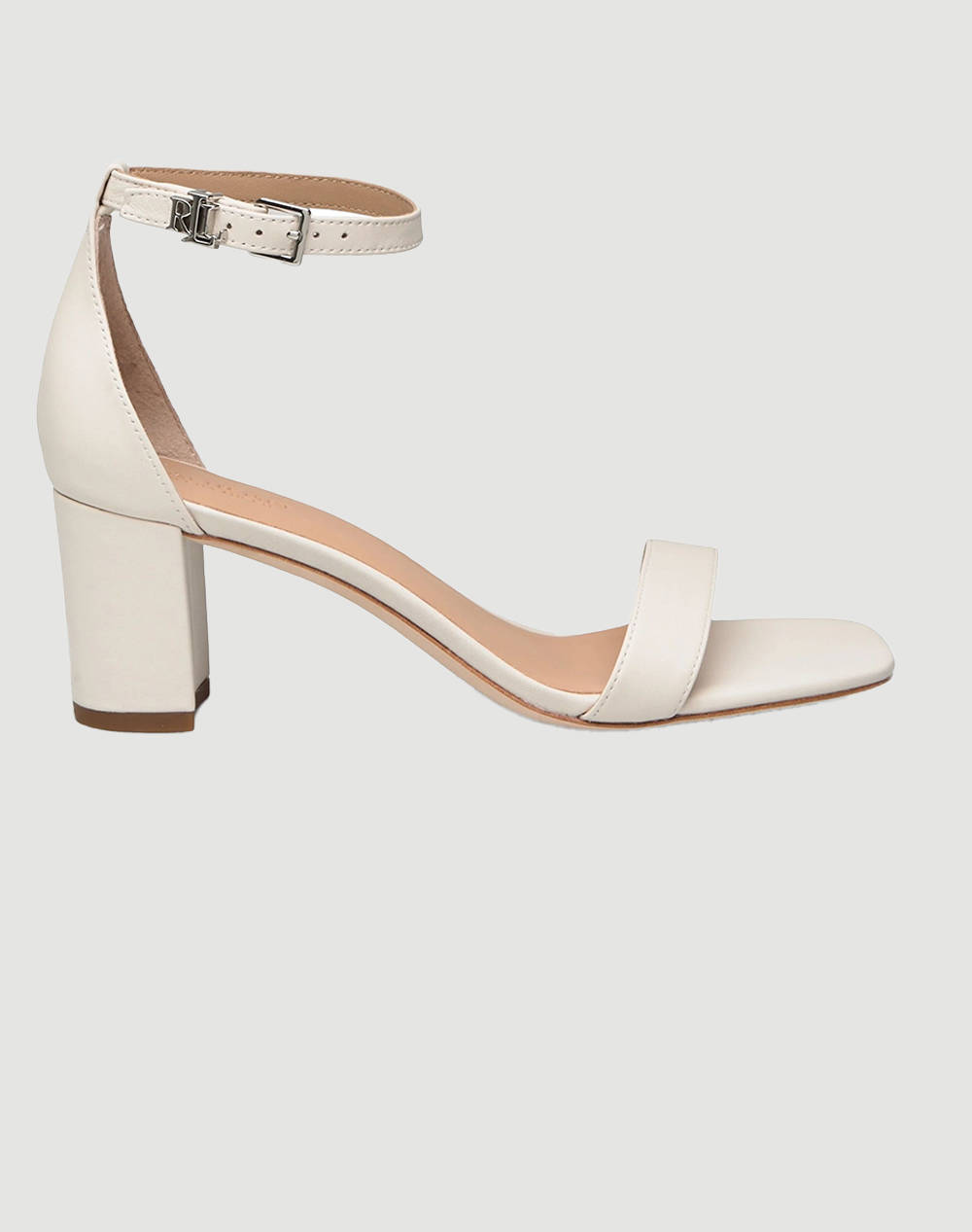 RALPH LAUREN LOGAN-SANDALS-HEEL SANDAL - Cream | Politikos-shop.gr