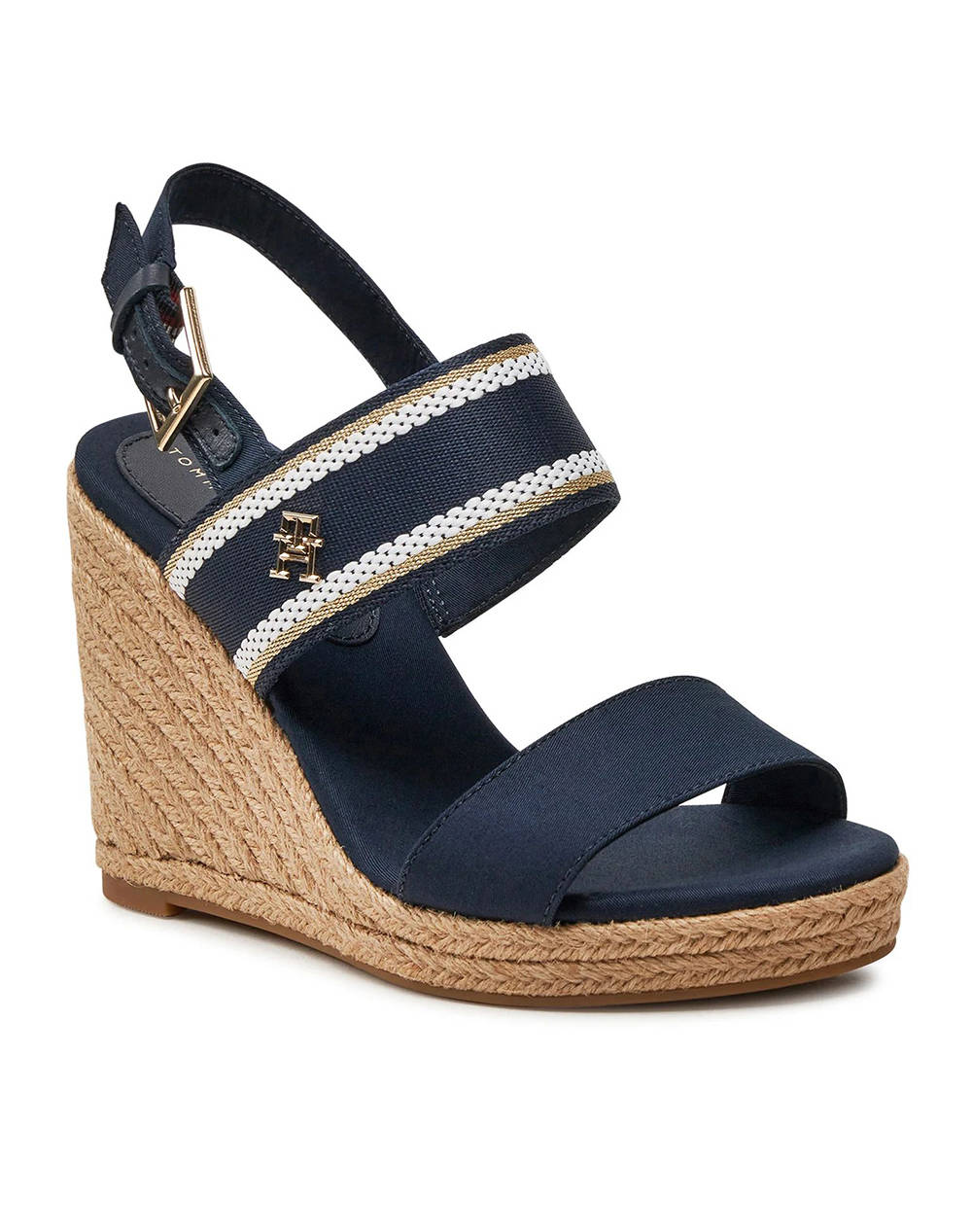 TOMMY HILFIGER WEBBING HIGH WEDGE SANDAL