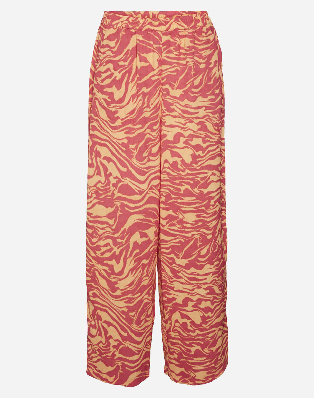 VERO MODA VERO MODA FEBVMILONA HW WIDE PANTS WVN BTQ GA 10305435-Raspberry Sorbet Orange