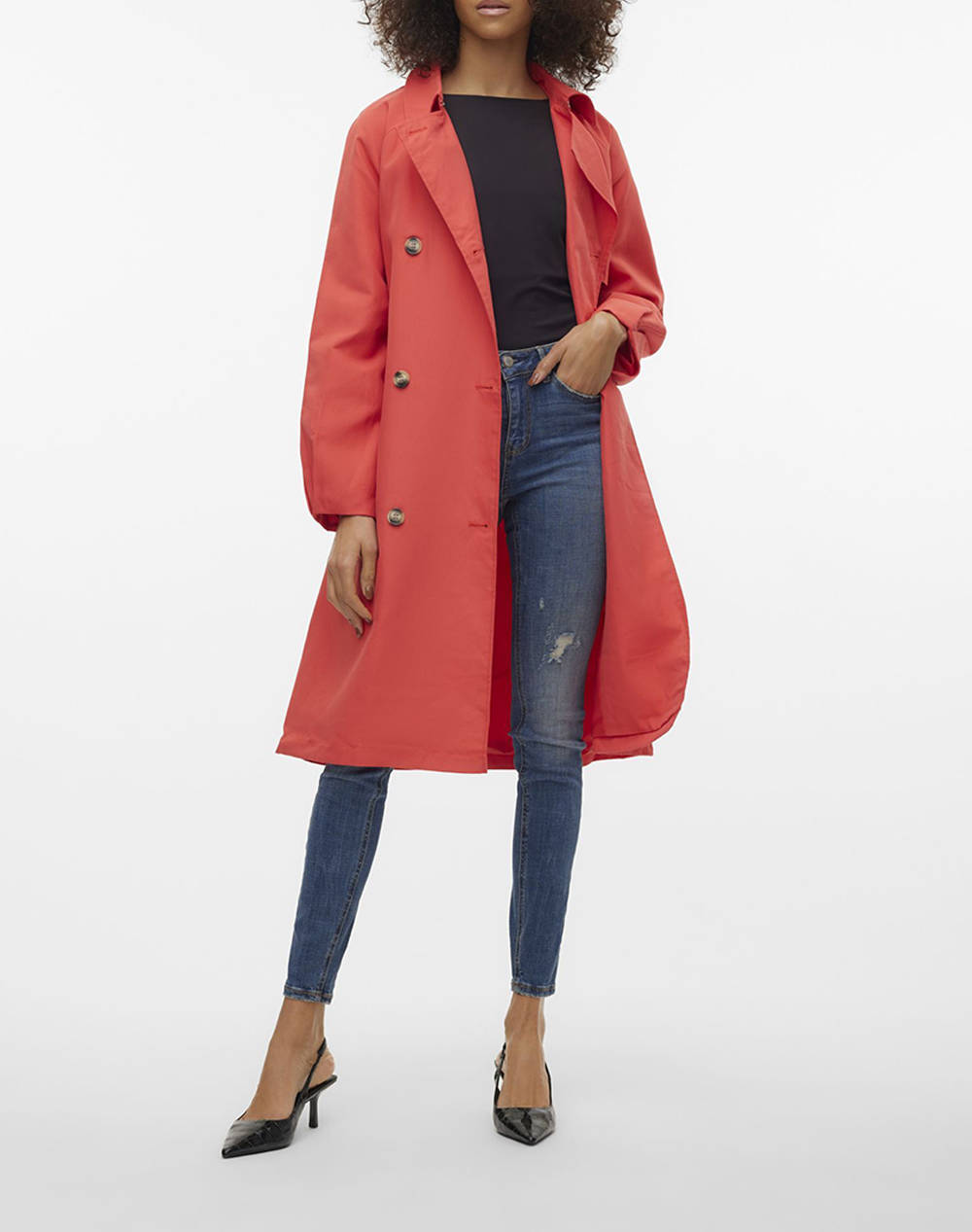 VERO MODA VMDOREEN LONG TRENCH COAT BOOS