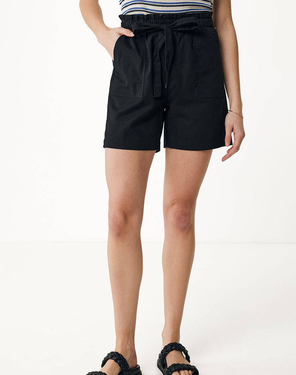 MEXX Belted shorts with patched pockets