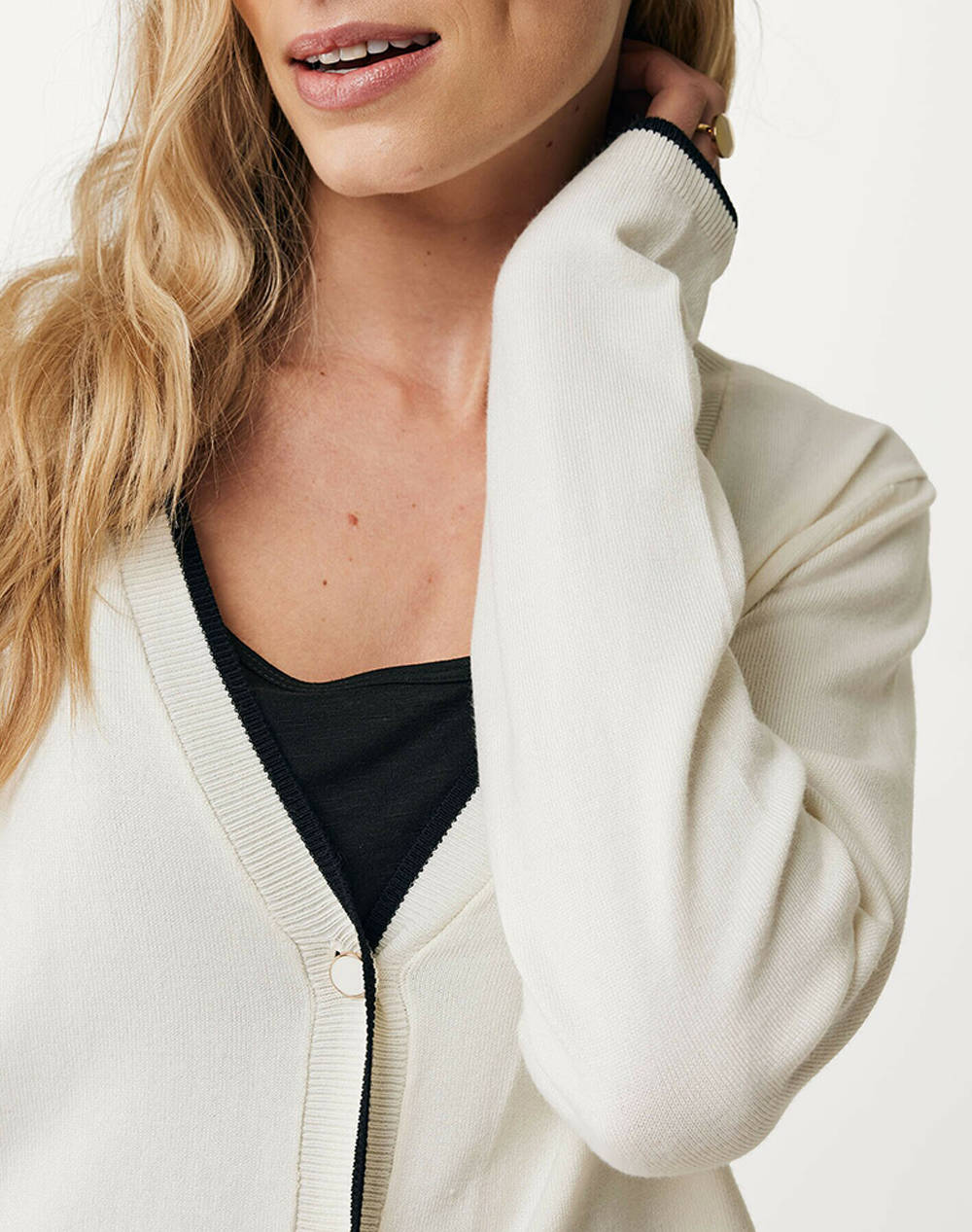 MEXX Basic cardigan with contrast