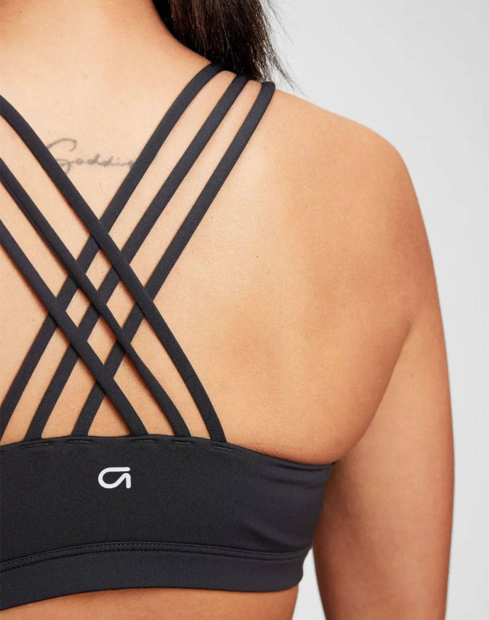 GAP Μαύρο GapFit Eclipse Medium Support Strappy Σπορ Σουτιέν