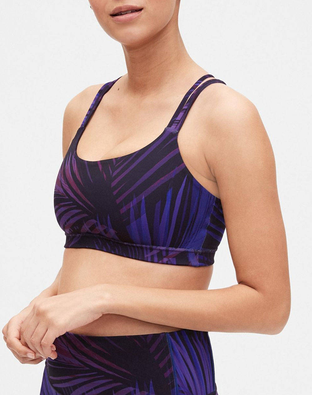 GAP Μπλε GapFit Eclipse Medium Support Strappy Σπορ Σουτιέν