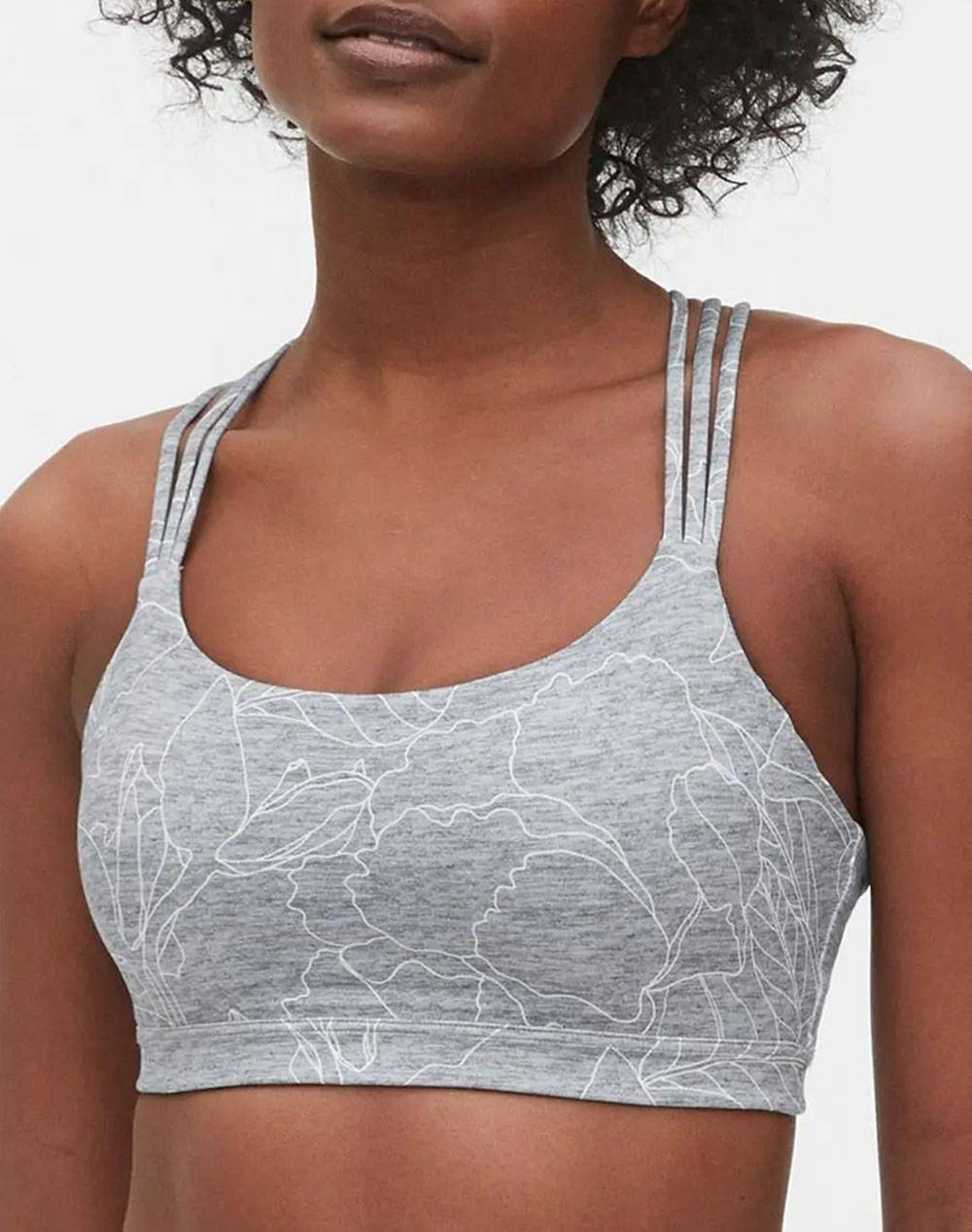 GAP Γκρι GapFit Eclipse Medium Support Strappy Σπορ Σουτιέν