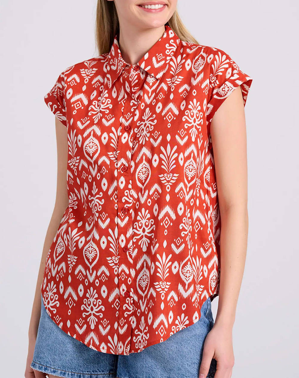 FUNKY BUDDHA Printed shirt with print in boho look